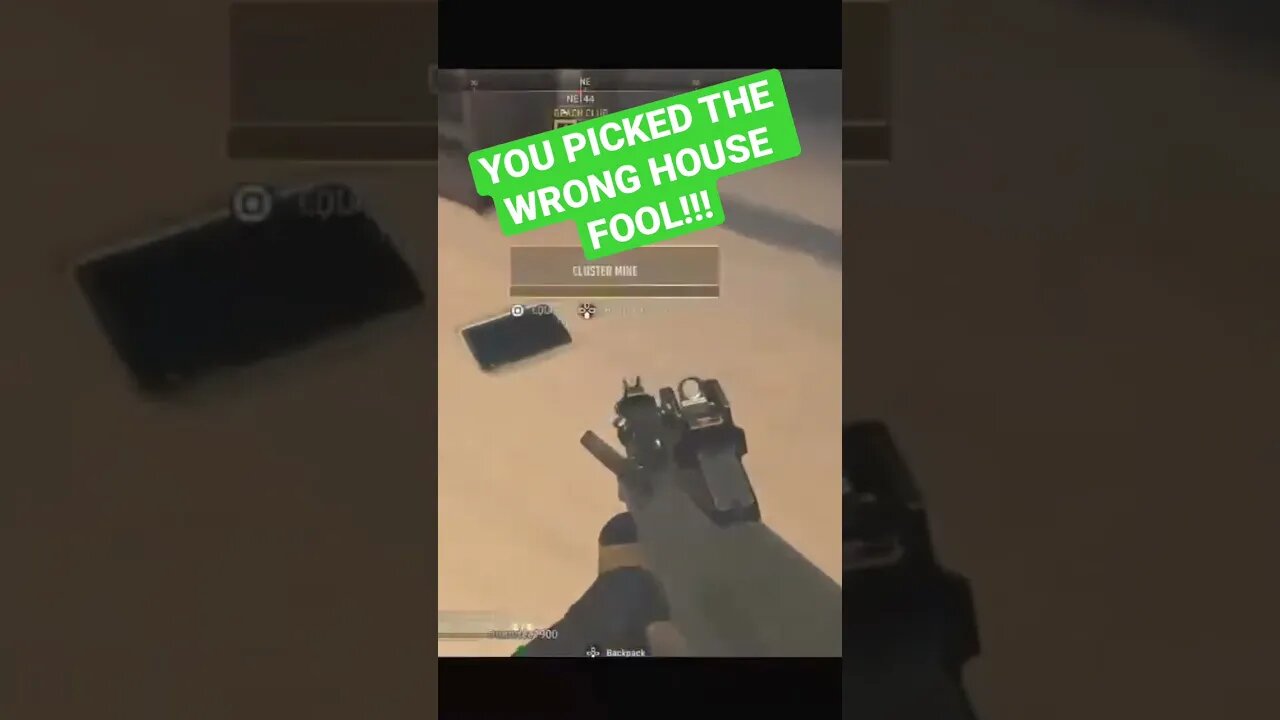 YOU PICKED THE WRONG HOUSE FOOL!!! Subscribe for more #warzone2 #resurgence #shorts