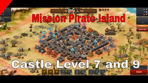 Throne Rush Pirate Island : Castle Level 7 Castle Level 9