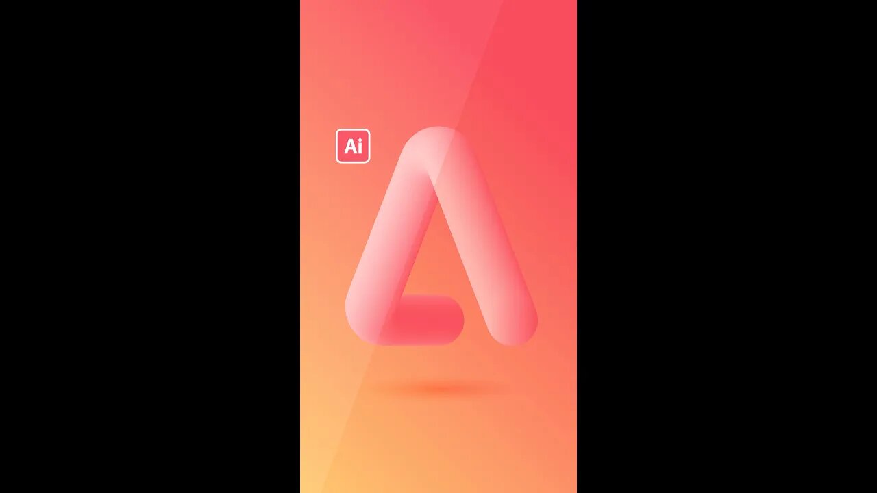 3D Fluid Text Effect Adobe Illustrator Tutorial #Shorts