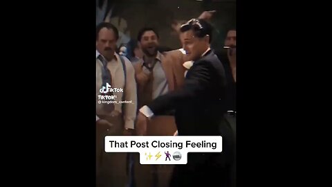 That post closing feeling