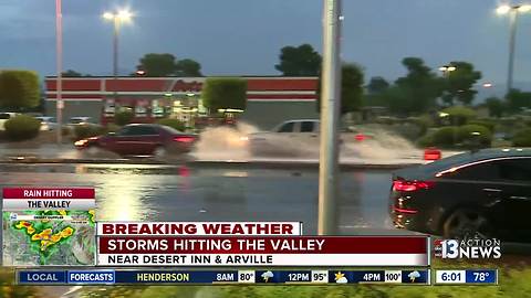 Storms hitting the Las Vegas valley