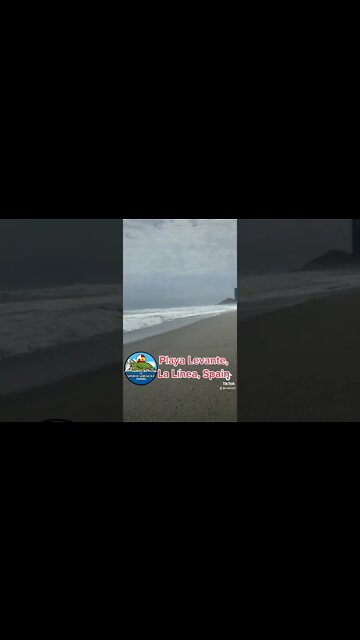 Easterly Swell at South Spain Beach overlooking Gibraltar #shorts