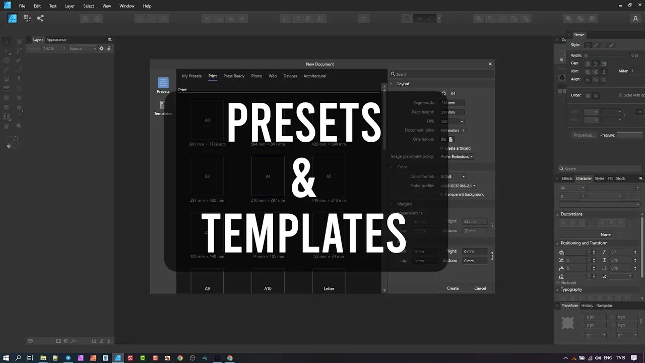 Templates and Presets to speed up workflow - Affinity Designer