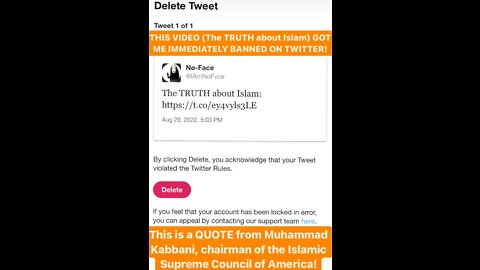 THIS Video (The TRUTH About Islam) Got Me BANNED From Twitter IMMEDIATELY!