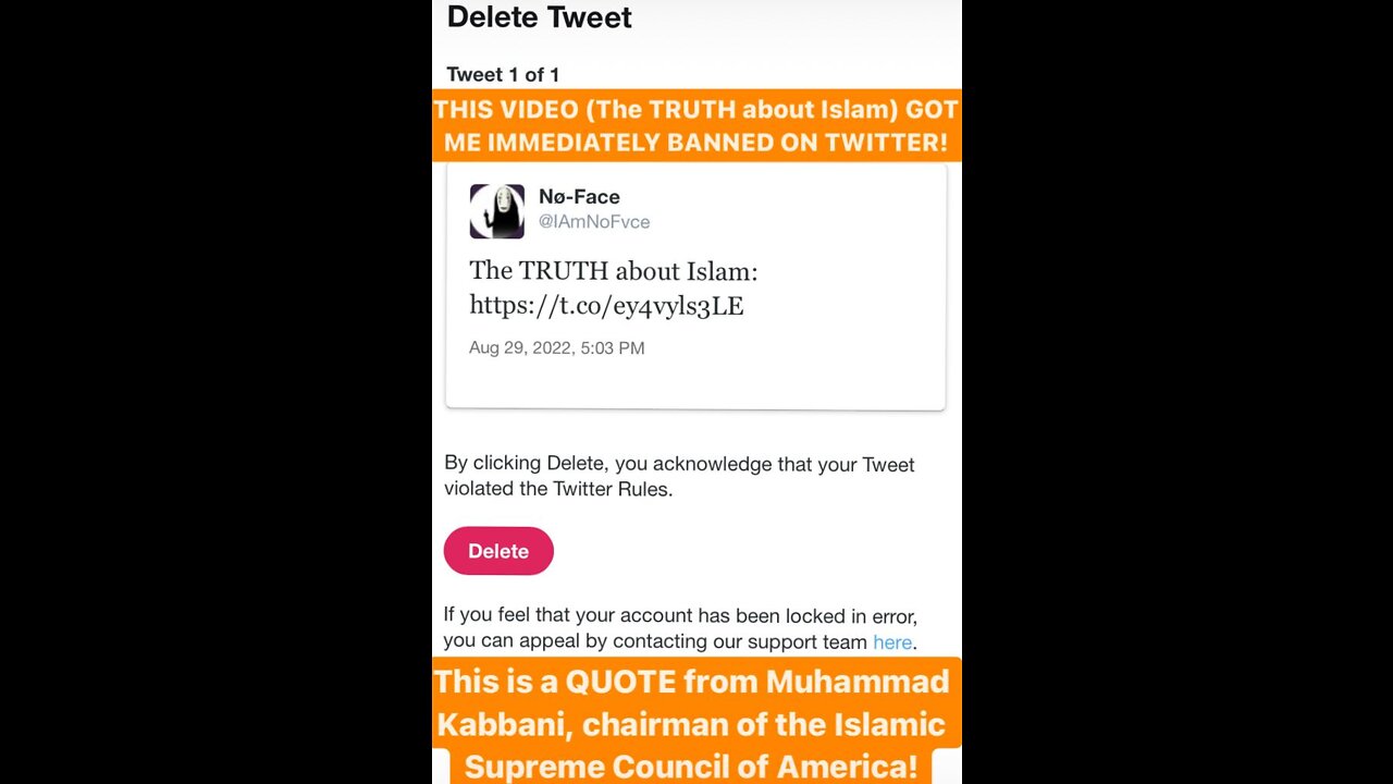 THIS Video (The TRUTH About Islam) Got Me BANNED From Twitter IMMEDIATELY!