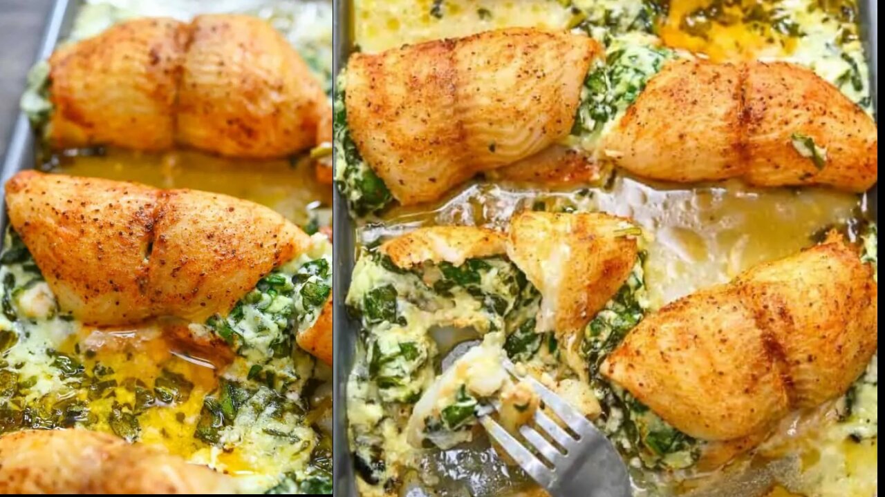 Spinach Stuffed Flounder house foodb secrets