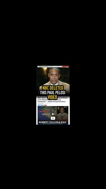 NBC DELETED This Paul Pelosi Video #shorts