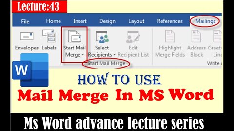 The Mailings Tab|Mail Merge In MS Word|review tab in ms word|SAdar khan tv