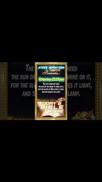 11.14.2022 | STORM MINISTRIES | Daily Bible Verse | REVELATIONS 21:23 (NIV) | #shorts