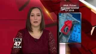 AAA Michigan: Gas prices average lowest of 2018