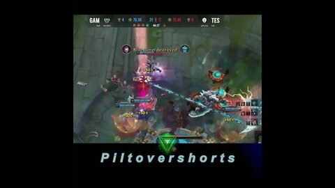 GAM vs TES Incredible endgame #Worlds2022 #leagueoflegends #Shorts