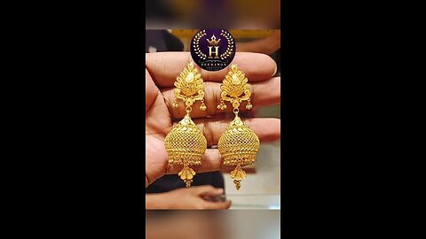 gold jhumka design #