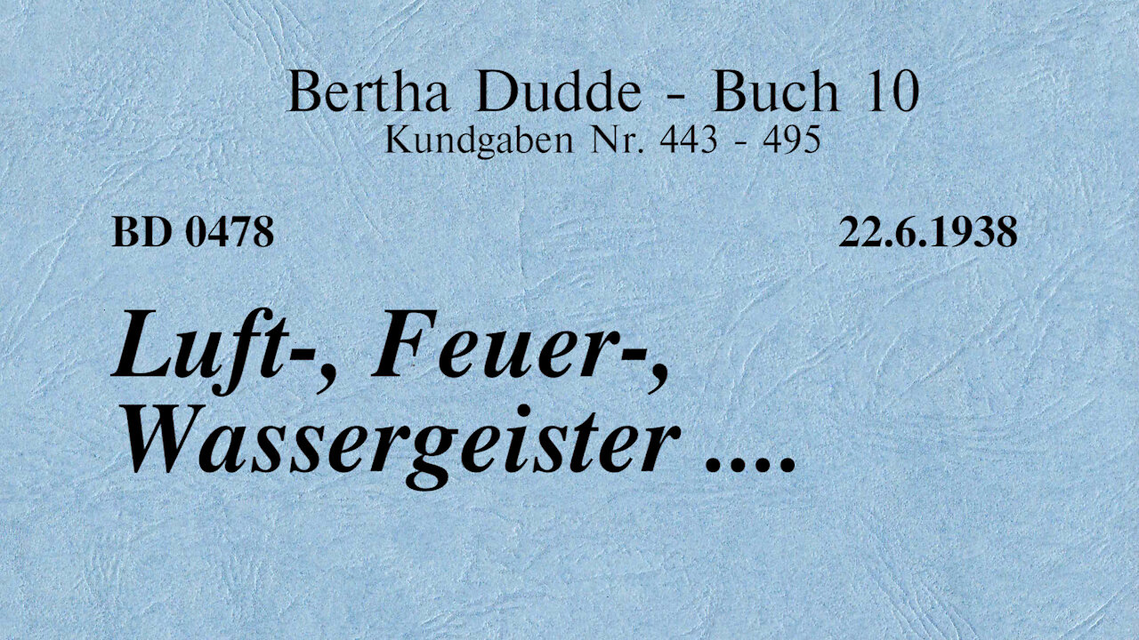 BD 0478 - LUFT-, FEUER-, WASSERGEISTER ....