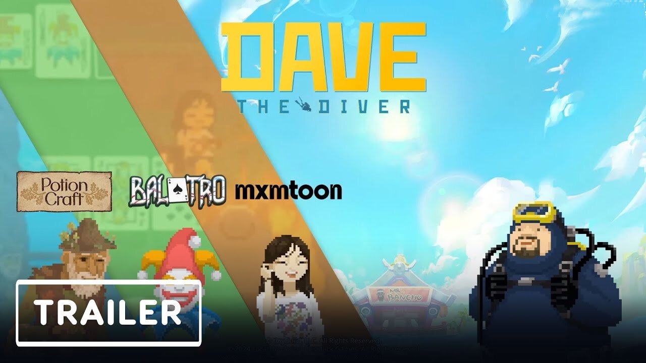 Dave the Diver x Balatro x Potion Craft x Mxmtoon - Announcement Trailer | gamescom 2024