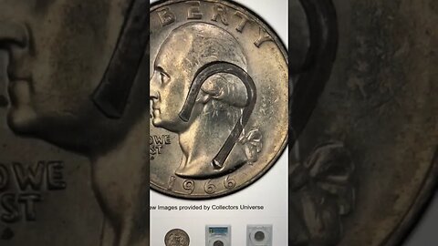 INCREDIBLE $1,000+ 1966 QUARTER - STRUCK THROUGH DEBRIS