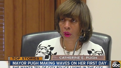 Mayor Catherine Pugh begins her first day with BOE meeting