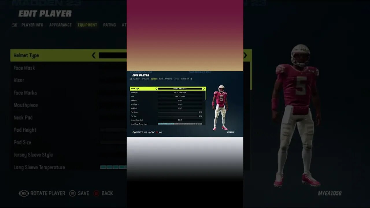 Madden 23 Jameis Winston College Creation #shorts