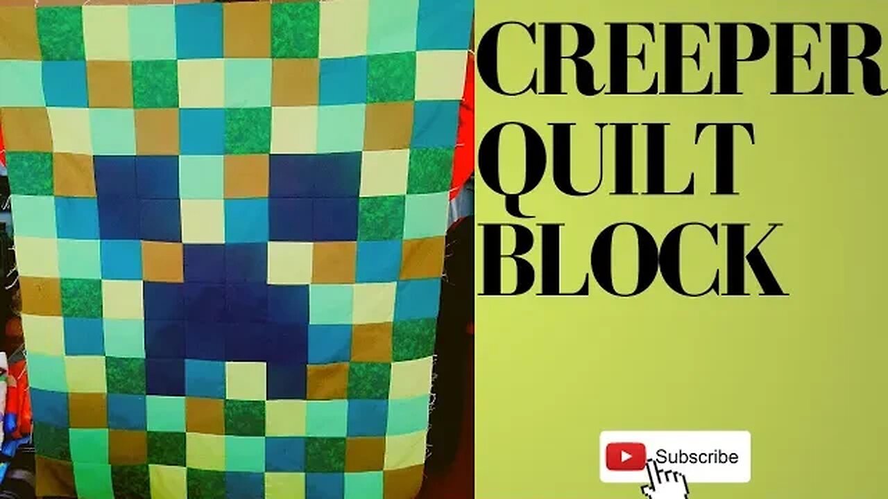 BEGINNER FRIENDLY MINECRAFT CREEPER QUILT BLOCK