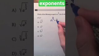 Exponent/radical equation #SATmath