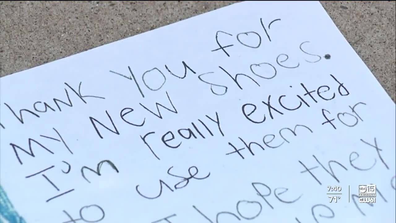 Teen hopes to provide shoes for entire elementary school