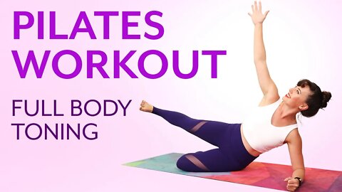 Pilates Workout 1 Hour Full Body Toning, for Burning Calories & Weightloss w/ Kait Coats