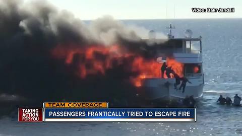 Passengers frantically tried to escape casino boat fire