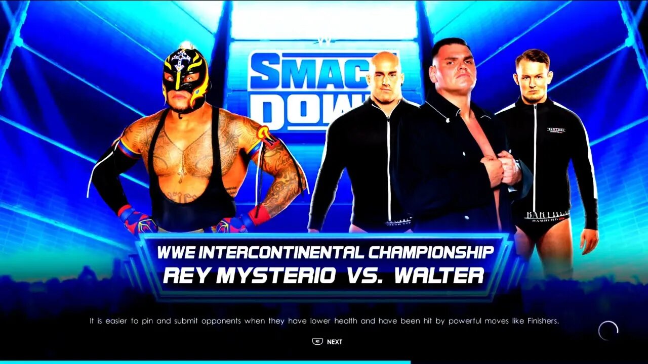 WWE Friday Night Smackdown Rey Mysterio vs Gunther for the WWE Intercontinental Championship