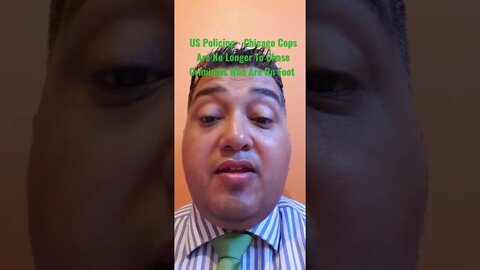 #US #Policing - #Chicago #Cops Are No Longer To #Chase #Criminals Who Are On Foot