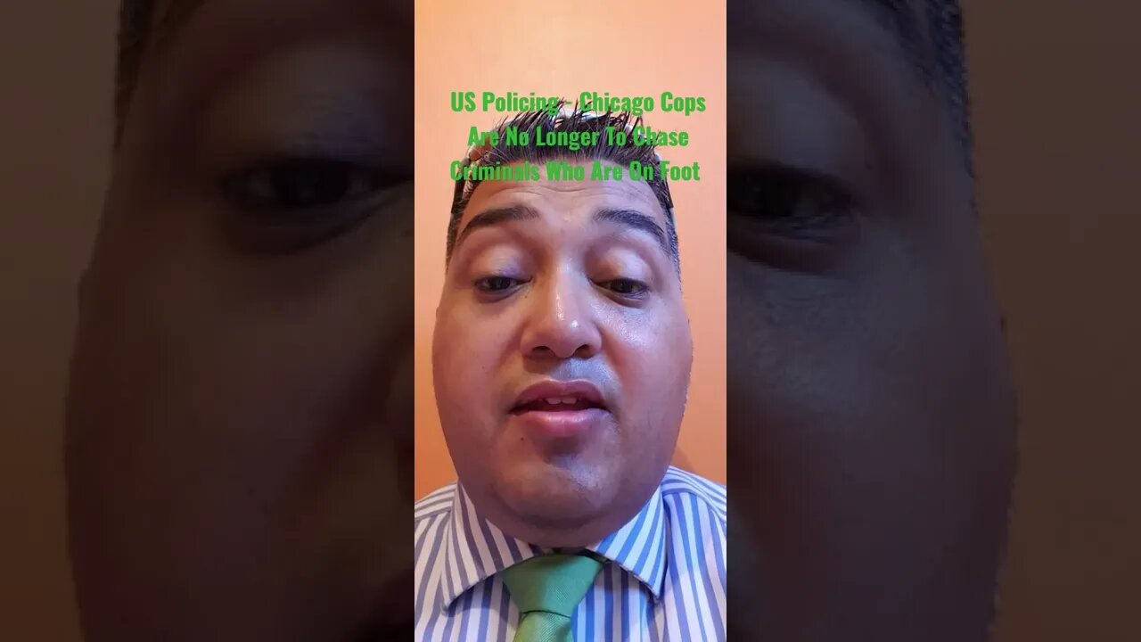 #US #Policing - #Chicago #Cops Are No Longer To #Chase #Criminals Who Are On Foot