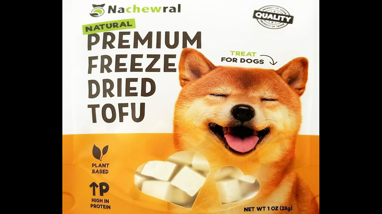 Premium Freeze-Dried Tofu for Dog Treat/All Natural, Plant Based Protein, Gluten Free, Low Calories, High in Protein, Stomach Friendly, Vegan Treat w/Omega 6