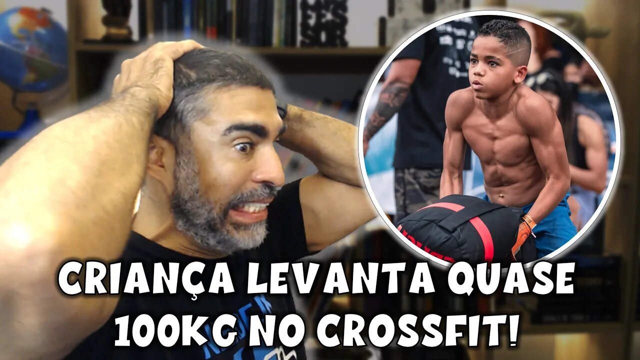 Criança levanta quase 100kg!!