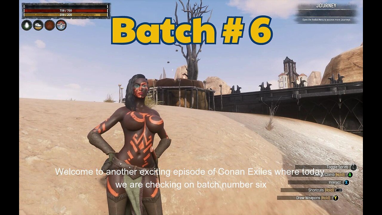 Conan Exiles, Beginners guide, batch # 6, gold vein rocknoses, Bouncing, Busty, Boobs,