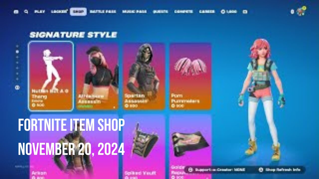 Fortnite Item Shop|November 20, 2024(*New* Nuthin But A G Thang)