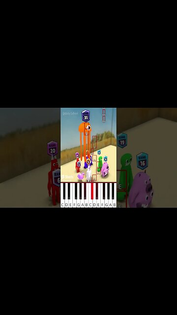 Red light, Green Light GARTEN OF BANBAN VERSION (@BabySchool.) - Octave Piano Tutorial