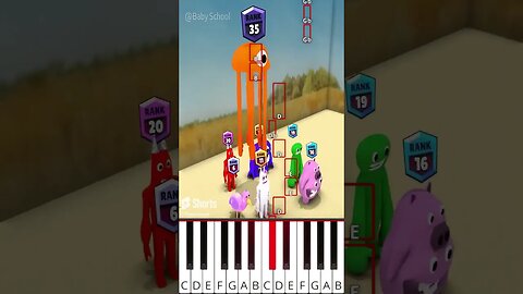 Red light, Green Light GARTEN OF BANBAN VERSION (@BabySchool.) - Octave Piano Tutorial