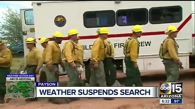 Weather suspends search for man missing in Payson flooding