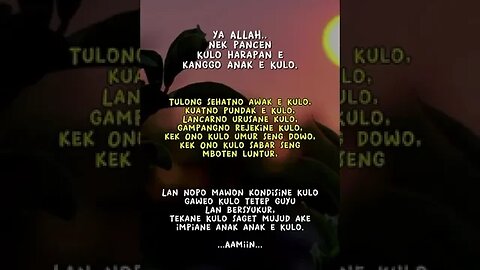 doa untuk orang yang di sayangi