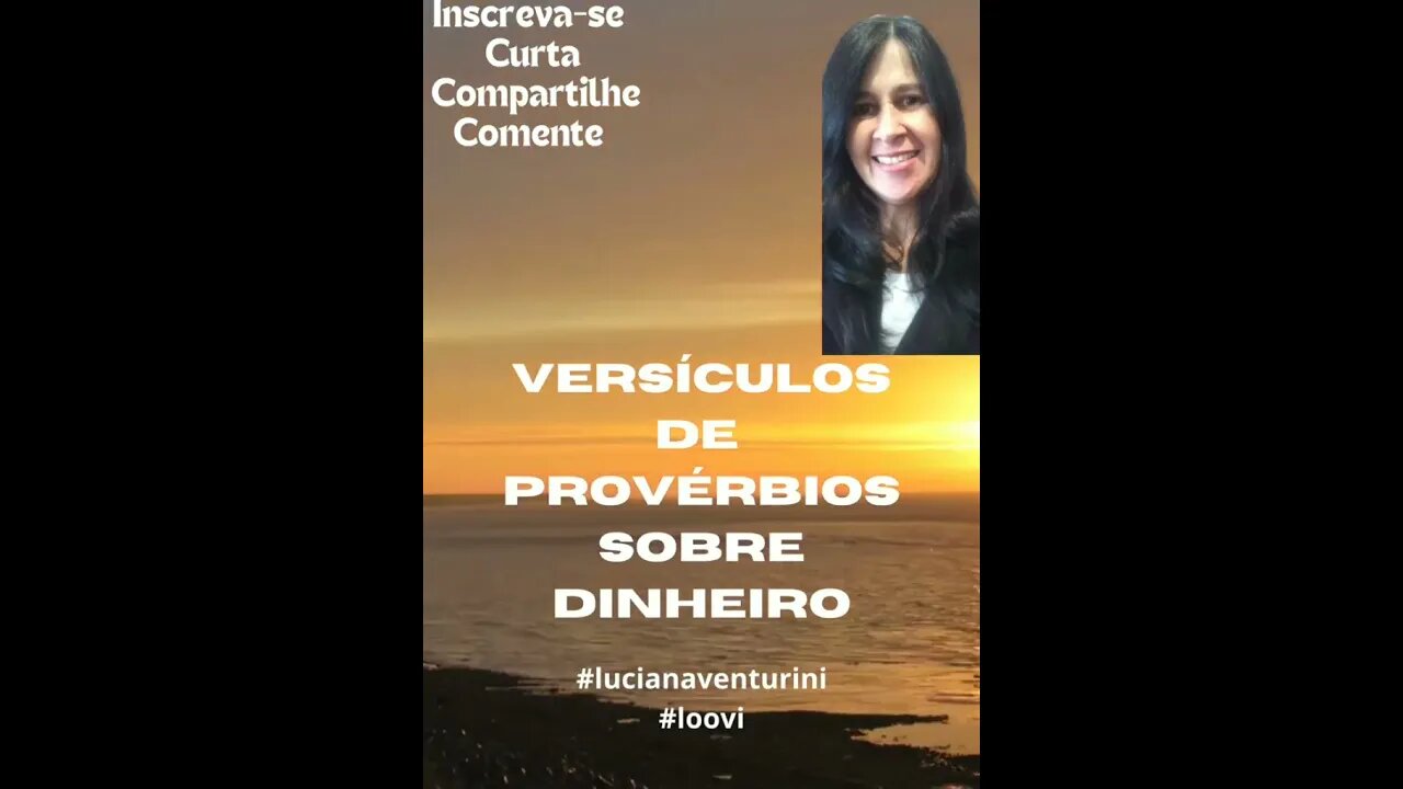 Versículos de provérbios sobre dinheiro #lucianaventurini #loovi #shorts