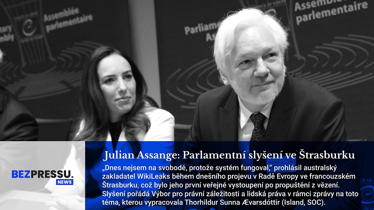 Julian Assange: Parlamentní slyšení ve Štrasburku