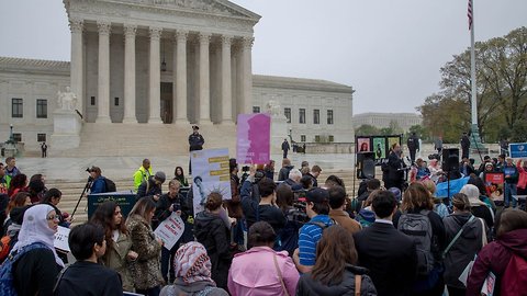 US Supreme Court Hears Travel Ban Case