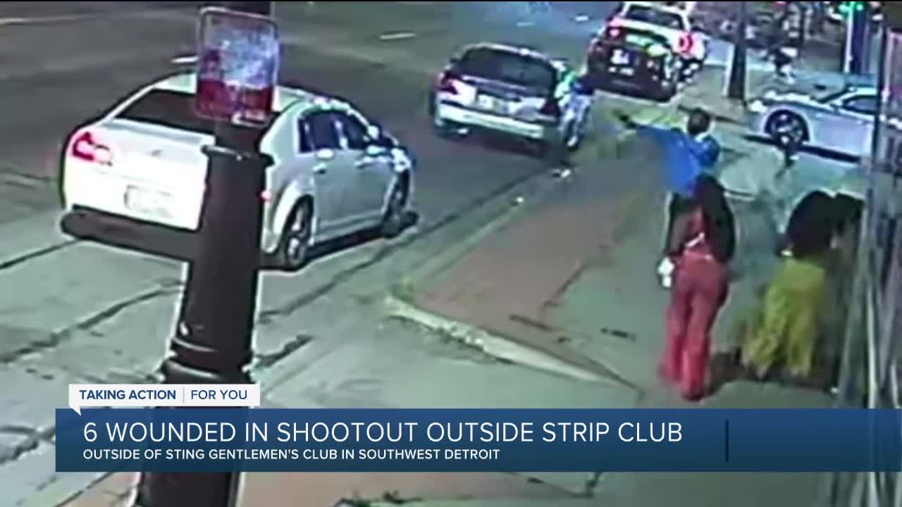 6 wounded in shootout outside of Detroit strip club