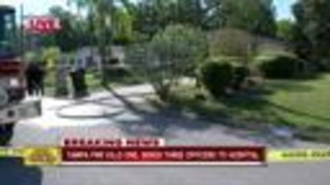 Tampa house fire kills one, three Tampa police officers hospitalized