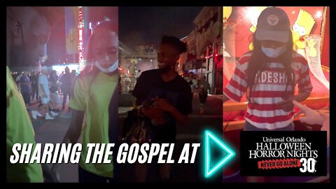 SHARING THE GOSPEL AT HALLOWEEN HORROR NIGHTS 30 AT UNIVERSAL STUDIOS FLORIDA!!!