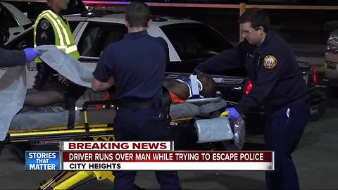 SUV trying to evade police runs over man in front of City Heights 7-Eleven