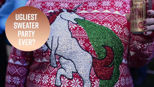 Party with the ugliest Christmas sweaters in Detroit