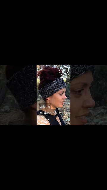 Elegance in Tunisian Crochet | Black & Silver Variagated Headband | Jenetics Creations