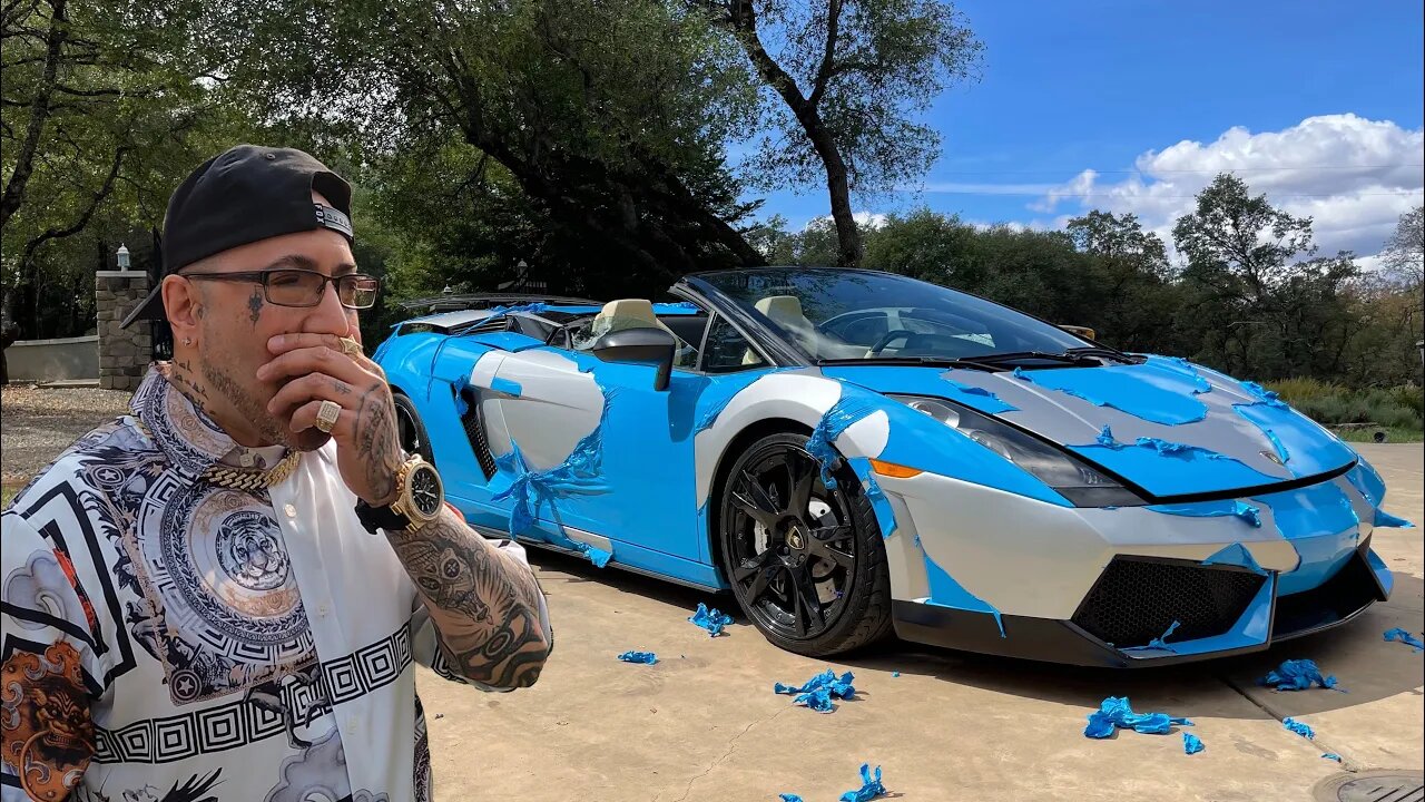 RIPPED APART HIS LAMBORGHINI and covering it in GLITTER