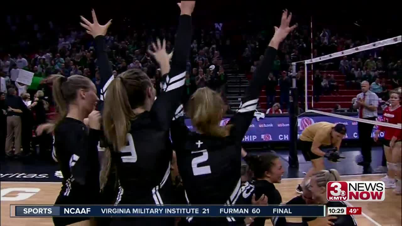 Skutt Catholic wins 5th straight Class B volleyball title