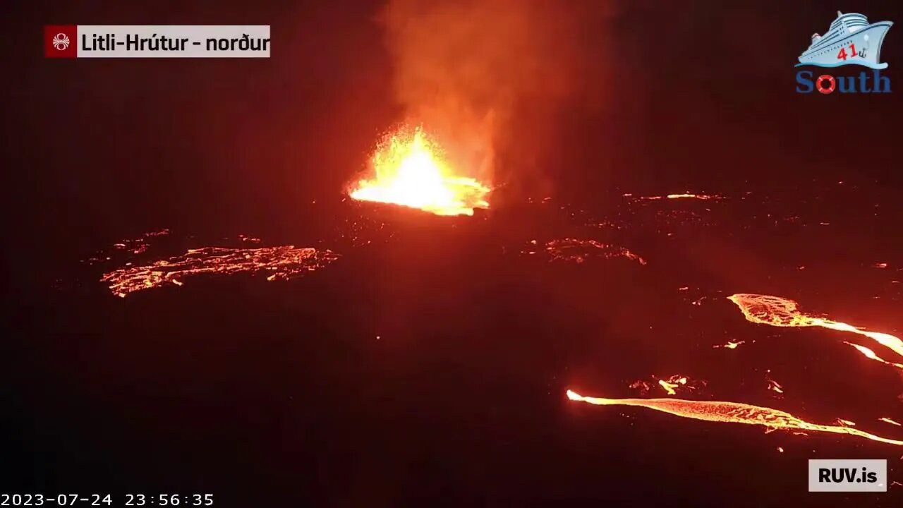 Live Coverage Of Iceland Volcano Event. 25/07/2023.