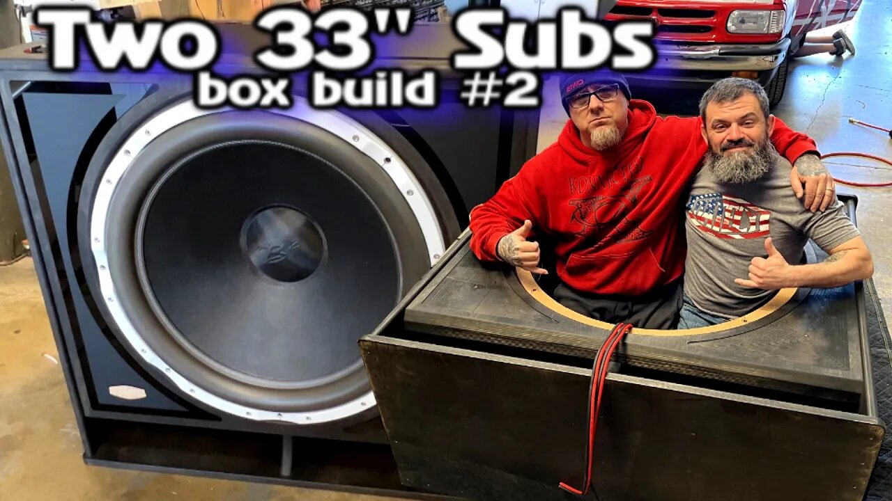 Two 33" Subs 🔊🔊 BIG BASS for my Home Sound System - 2nd Ported Box built and finished!